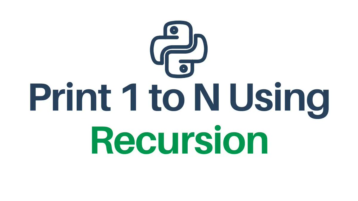 allinpython's tweet image. Print Numbers From 1 to N using recursion in python allinpython.com/print-numbers-…
