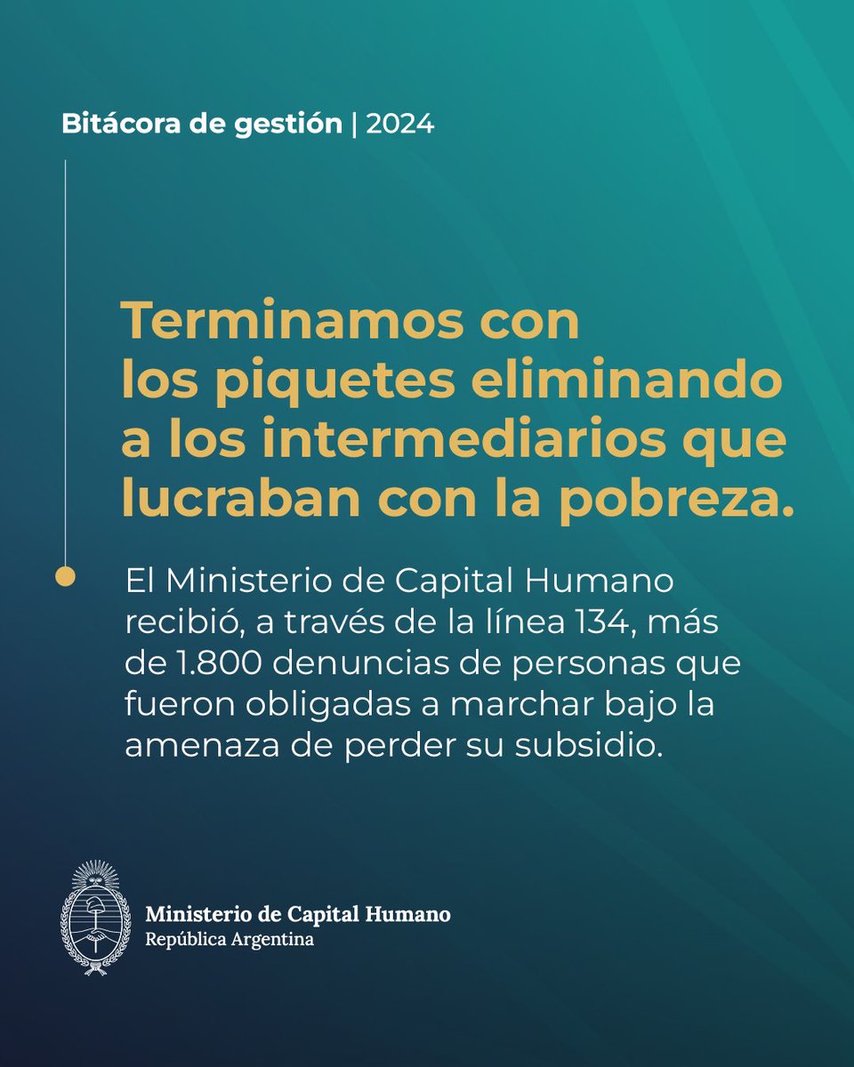 MinCapHum_Ar's tweet photo. Fuimos contra los extorsionadores de pobres y terminamos con los piquetes.

https://t.co/kuumrZKJGD https://t.co/35NTDVmniB