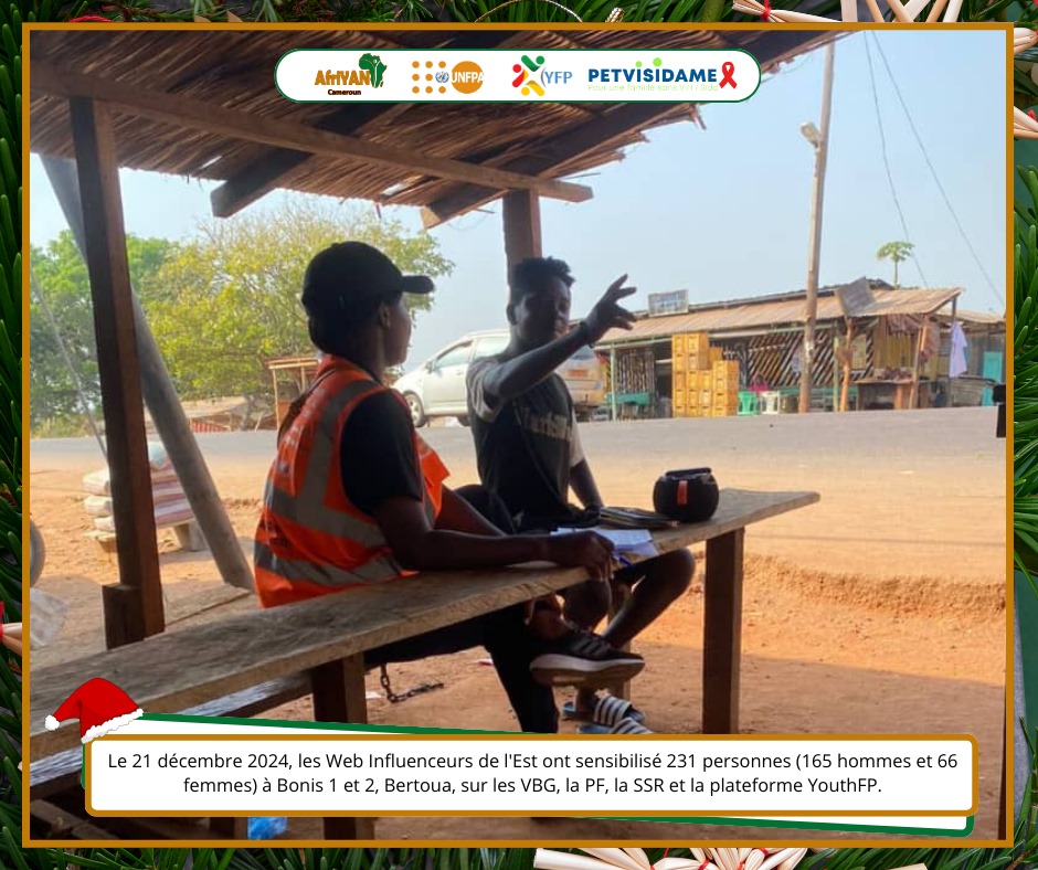 AfriYAN_Camer's tweet photo. Une campagne d'infos menée par des #WebInfluenceursEst a permis de sensibiliser 165H & 66F à #Bertoua sur les risques liés aux #VBG, l'importance de la #PF,ainsi que sur la prévention du #VIH/SIDA,notamment la #PTME. Consultez https://t.co/O8xhbrav5t.
#PETVISIDAME
@bodyright https://t.co/zxGsPdEanM