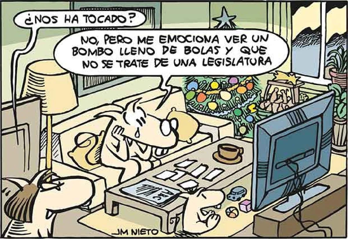 SieteSofi's tweet photo. Política y #LoteriaNavidad en el #humor de #prensa de hoy de @HUMORJMNIETO, @AsieryJavier_HG y Peridis @el_pais  

➕La semana en viñetas #cartoon #cartoons 
🆕2⃣👉https://t.co/30DqWeynjx https://t.co/pRD5Itch0O