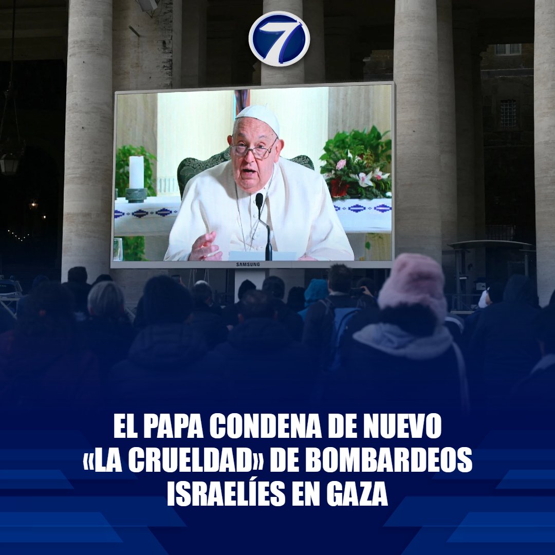 Noti7Guatemala's tweet image. El #PapaFrancisco condena de nuevo los #bombardeos israelíes en Gaza 😨➡ bit.ly/3DD8zNz