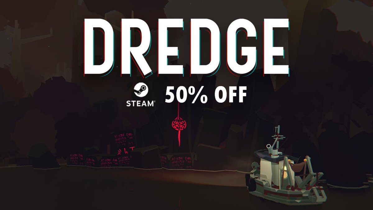 DREDGE is on sale in this year's <a href="/Steam/">Steam</a> Winter Sale! ❄️

Will Greater Marrow be your new home, or will the truth be too much? 👁️

Save 50% OFF until 2nd January: 🔗 bit.ly/TW-DREDGE