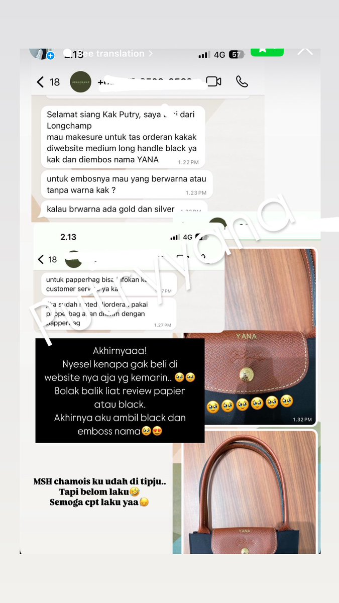 putryyaana's tweet photo. demiapa aku beli lagi tapi kali ini bener2 sesuai keinginan ku.. 

2 bulan lalu, aku beli longchamp MSH chamoise.. terus ak jual karena ngerasa ga cocok.. 

Maap maap belinya sambil ngelakuin sesuai ga fokus.. 
bisa bisanya beli yg short handle🥹😌🙂‍↕️ https://t.co/YanxvlOktb