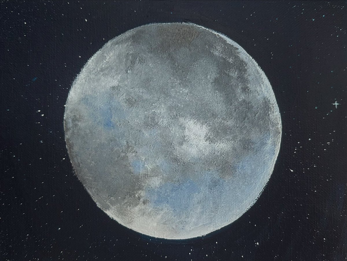 7s7Sound's tweet photo. New  Full Moon Artwork 🌕🌖🌗🌘🌔🌓🌒🌑🌙 Acrylic on canvas #fullmoon #nasauniverse #acrylicpainting #spaceart #spaceartwork #Science #astronomy #astronauts https://t.co/sHgLajsQjy