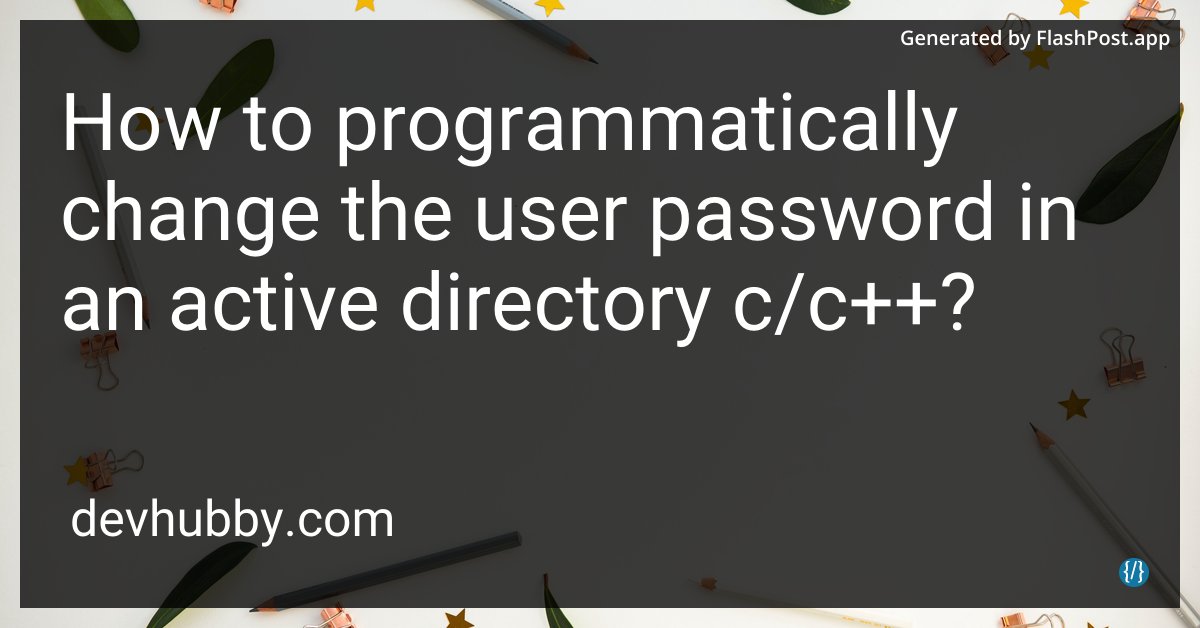 devhubbycom's tweet image. Can I change my own password in active directory or do I need to call in the IT SWAT team?
Source: devhubby.com/thread/how-to-…
#codingproblems #activedirectory #developer #coding