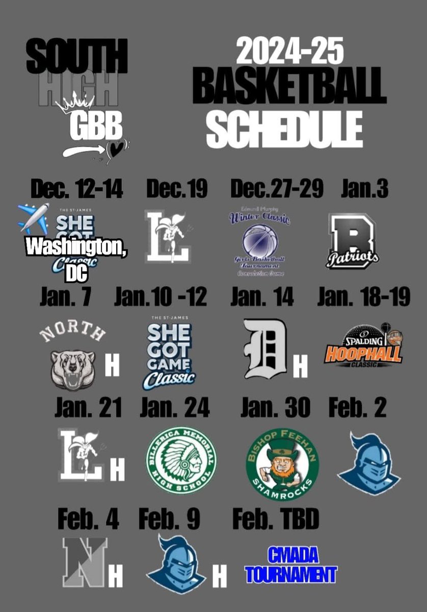 South_HighGBB's tweet photo. 2024-2025 Schedule! 
Come check us out! 
#GoColonels https://t.co/sA8IEL3oEc