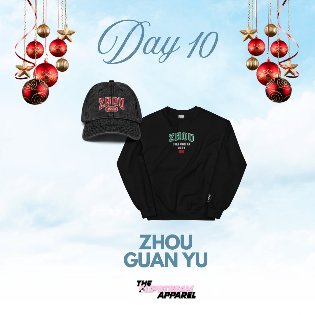 Day 10 🎁 for Zhou Guan Yu

We won’t be seeing him next year on the grid but what a historic moment to celebrate him being the only Chinese driver to race at the 2024 Chinese Grand Prix. 🇨🇳

Now Available at theslipstreamapparel.com