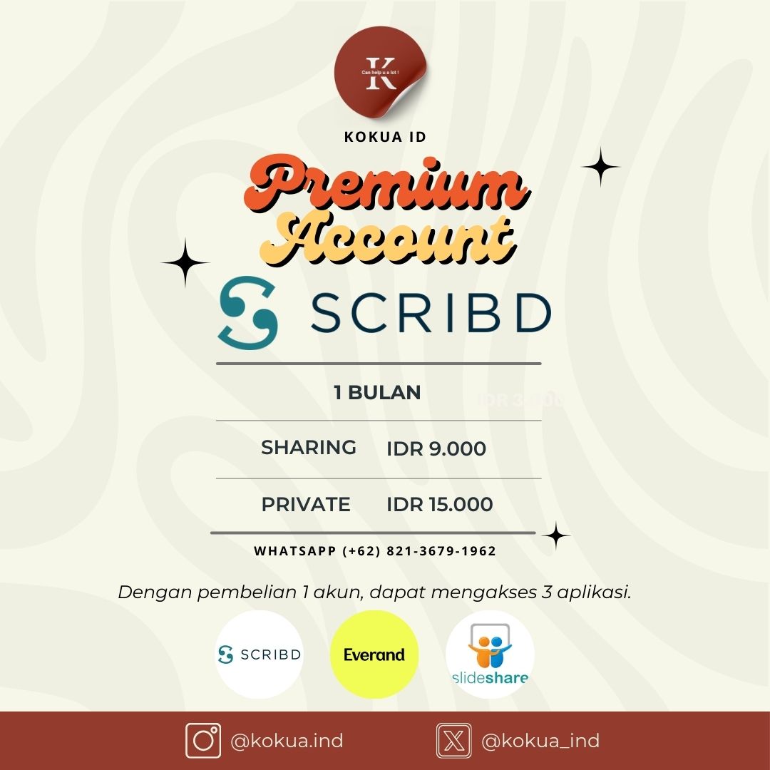 jeevika_store's tweet photo. @lizabethiez Mari kak scribd udh dpt 3in1 slide share sm everand juga 9k aja https://t.co/ZNVIOnBrTw