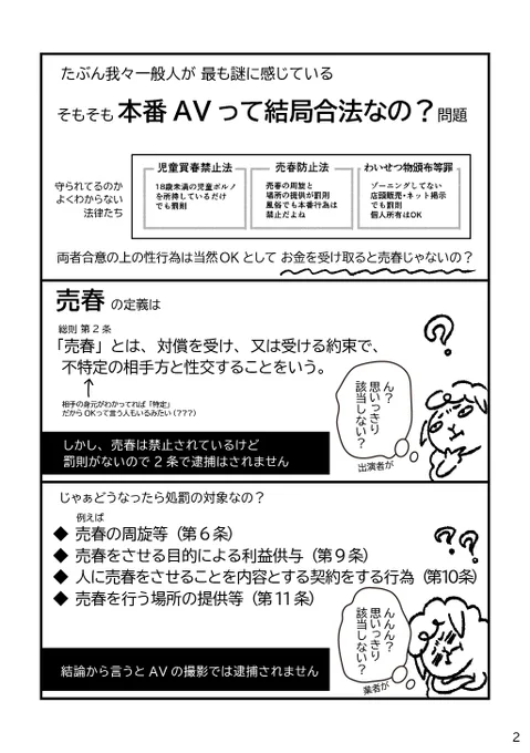 「いや」「やめて」に、言葉通りの意味以外の"エロな意味があるかも"と刷り込んでしまう、「AV」が、集団強姦事件の逆転無罪判決を作った。

2022年のAV新法を調べた時のまとめ漫画を再掲します。
コレを期に「加害者側」の議論が進んでほしい。
#AVに暴力表記の義務化を求めます
#NoMeansNo (1/2) 