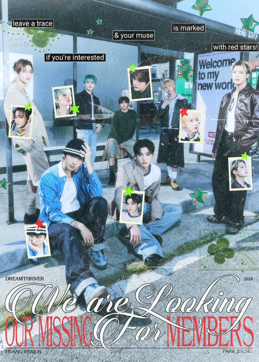 Shout out, souls! We, DREAMTHRIVER, are seeking for our missing puzzle piece, the red-stared on the poster, Renjun and Jisung. The one who active and loyal is a must. We’re also looking for other 𝗦𝗤 𝗮𝗻𝗱 𝗢𝗔𝘀 to be friend with.

A repost will be appreciated, thank you!