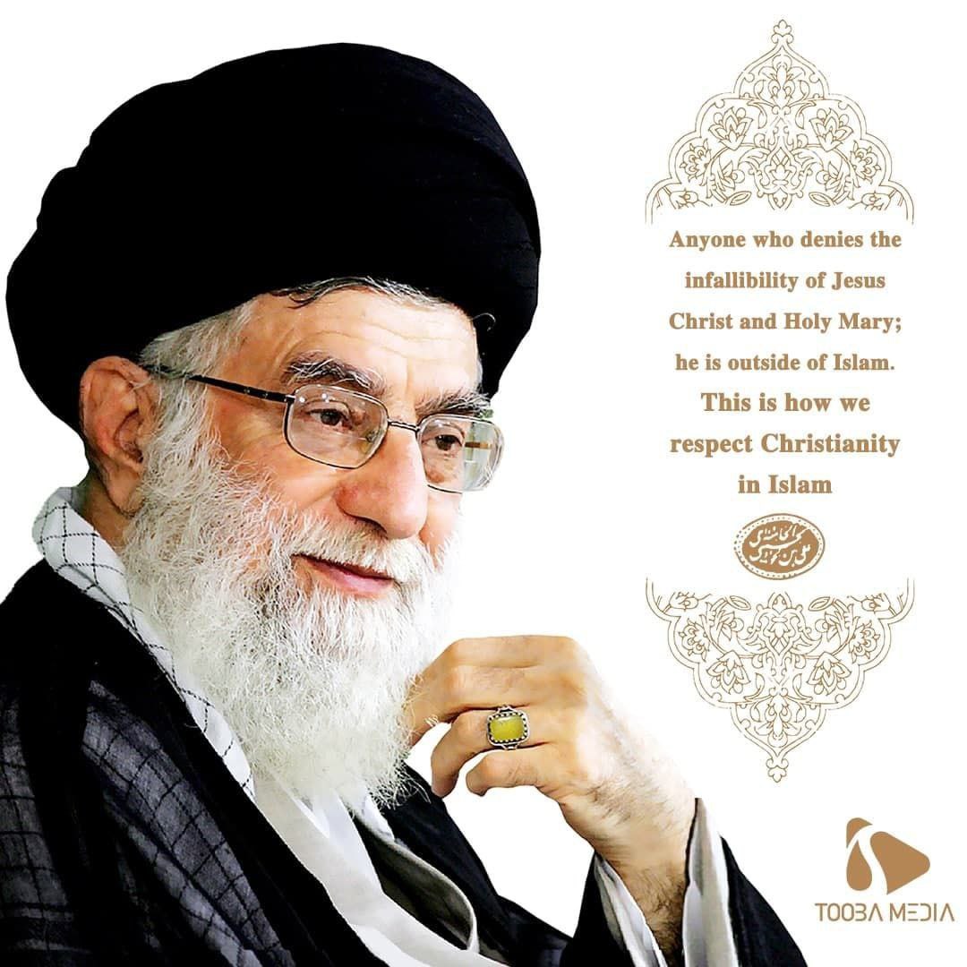 ToobaMedia's tweet image. Anyone who denies the #infallibility of Jesus Christ and Holy Mary; he is outside of #Islam. This is how we respect #Christianity in #Islam
Ayatollah #Khamenei

#ToobaMedia
@ToobaMediaFA