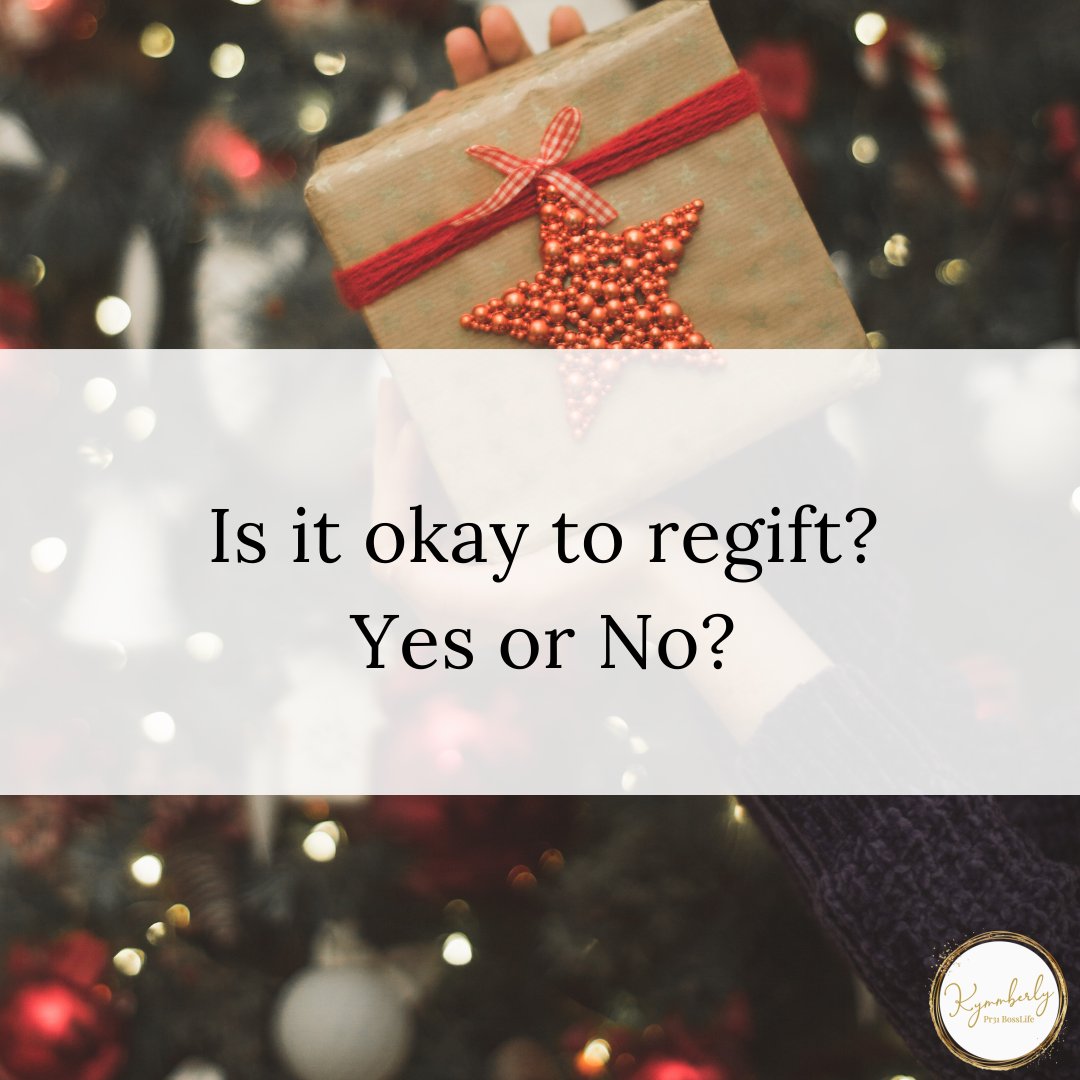 Pr31RebelLife's tweet photo. Is regifting a smart move or a holiday faux pas? Everyone has their own opinion! What do you think—yes or no? #Regifting #HolidayDebate #GiftGiving #FestiveOpinions https://t.co/4SezIlb7OX