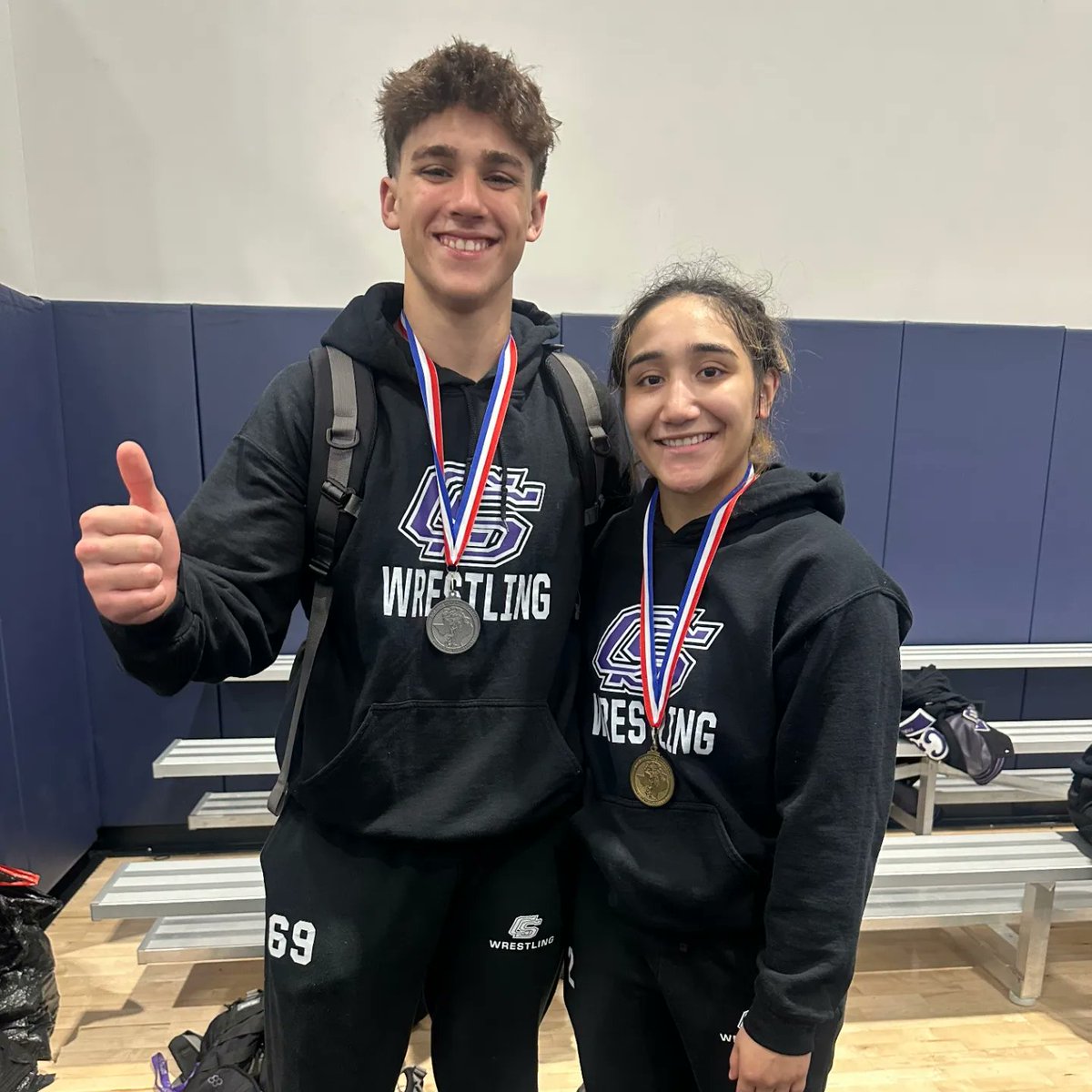 CSHS Cougar Wrestling (@wrestling_cshs) on Twitter photo Congratulations to our varsity placers yesterday at the Doc Hess Classic!
Nadiyah Elizondo 🥇
John Humphries 🥈
Fabian Cruz 4th
Allayjia Bolden 4th
<a href="/CSHSCougarClub/">CSHS Cougar Club</a> <a href="/CSISDAthletics/">College Station ISD Athletics</a> <a href="/J_Grimes00/">Justin R Grimes</a> <a href="/PryorStoney/">Stoney Pryor</a> Congratulations to our varsity placers yesterday at the Doc Hess Classic!
Nadiyah Elizondo 🥇
John Humphries 🥈
Fabian Cruz 4th
Allayjia Bolden 4th
<a href="/CSHSCougarClub/">CSHS Cougar Club</a> <a href="/CSISDAthletics/">College Station ISD Athletics</a> <a href="/J_Grimes00/">Justin R Grimes</a> <a href="/PryorStoney/">Stoney Pryor</a>