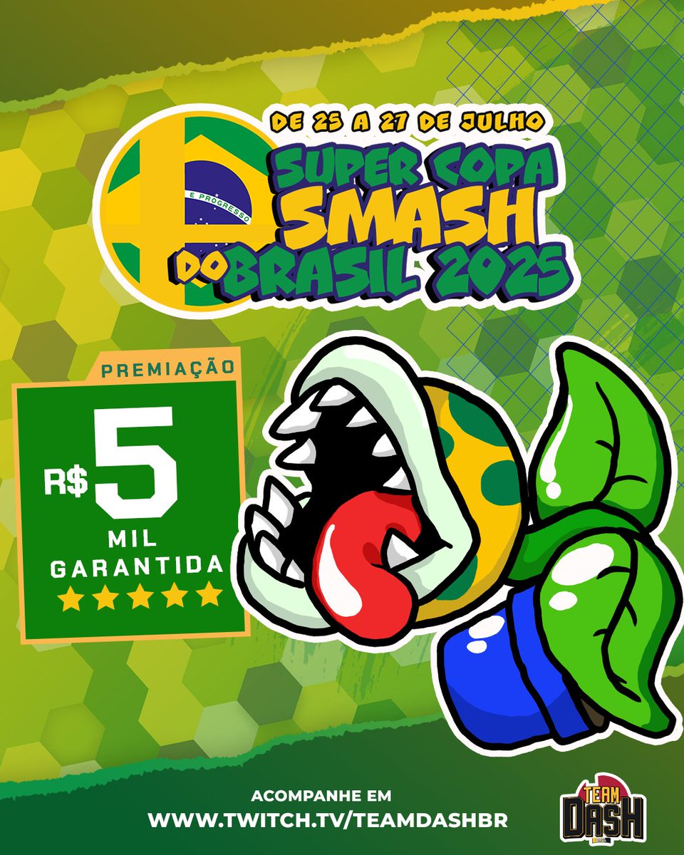 TeamDASHBR's tweet image. ~ 32 jogadores
~ Classificatórios por todo Brasil
~ Doubles (douglas)
~ 5 mil em premiação garantida
A Super Copa Smash do Brasil de 2025 está oficialmente anunciada!
Confiram todos detalhes hein:
start.gg/tournament/sup…