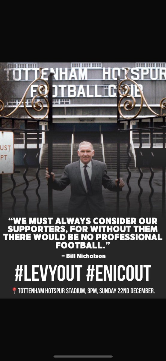 ryan_spurs14's tweet photo. FINAL CALL 🚨 🔊
3PM OPPOSITE THE CLUB SHOP
COME ON SPURS FANS
1 HOUR #LevyOut #ENICOut #EnoughIsEnough #RaiseTheStandards https://t.co/eB8gcbvsyQ
