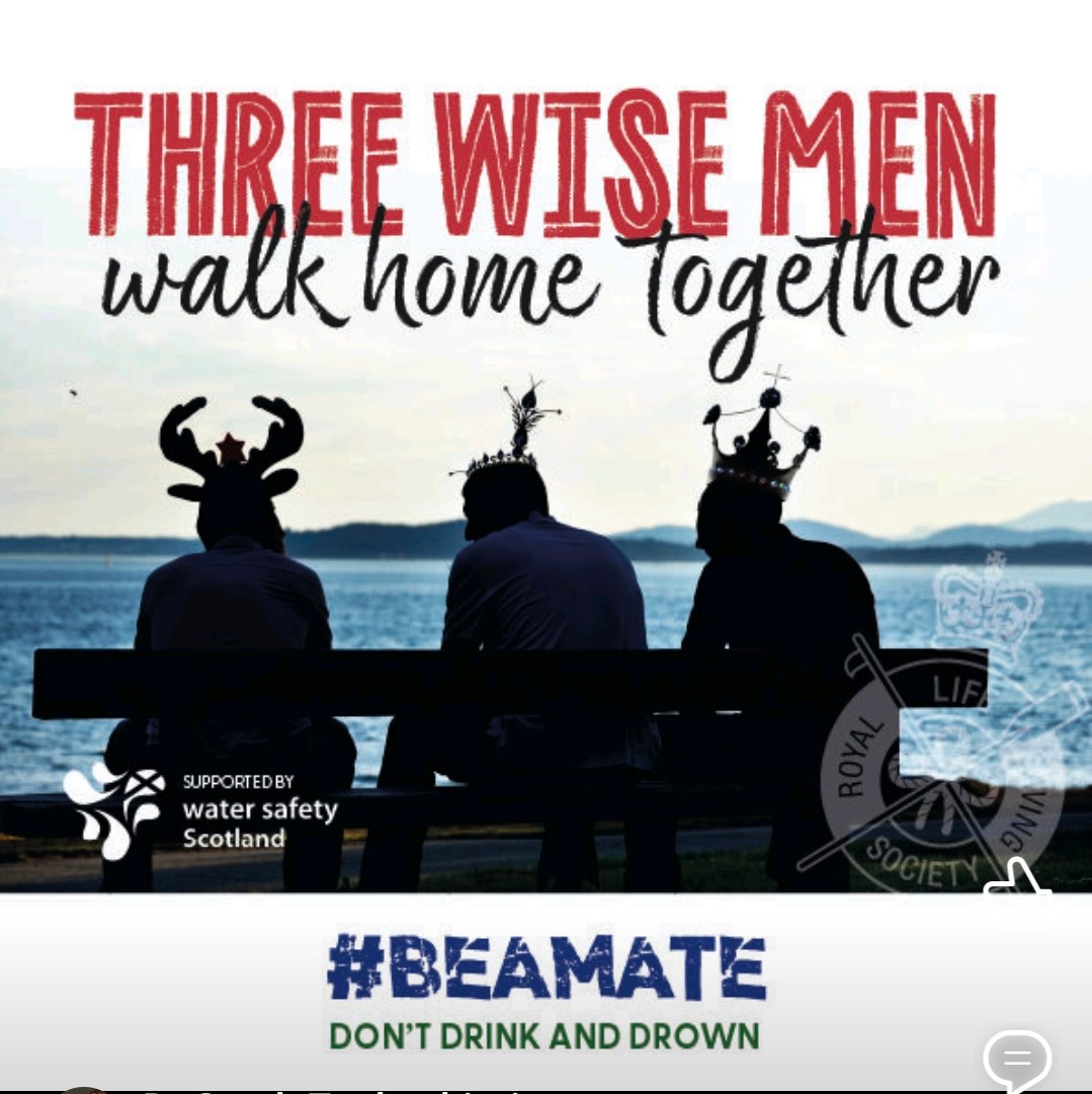 DrSarahZac's tweet photo. Make sure you are not alone when walking home together after a couple of drinks. Walking home is safer with company, especially if nearby waterways. ❄

#BEAMATE #DrowningPrevention #WaterSafety #RLSS #WaterSafetyScotland https://t.co/rgtgPe6fgt