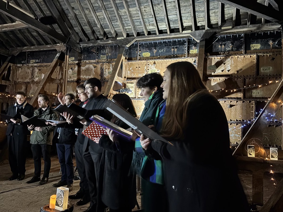 The incredible Minty Spectre choir in concert INSIDE the huge water tank of #Jumbo #Colchester today was such a festive treat! ⁦<a href="/HeritageFundUK/">The National Lottery Heritage Fund</a>⁩ ⁦<a href="/HeritageFundM_E/">The National Lottery Heritage Fund Midlands & East</a>⁩ ⁦<a href="/VisitColchester/">Visit Colchester</a>⁩ ⁦<a href="/HistoricEngland/">Historic England</a>⁩ ⁦<a href="/yourcolchester/">Colchester City Council</a>⁩ ⁦<a href="/ColCivicSociety/">Colchester Civic Society</a>⁩