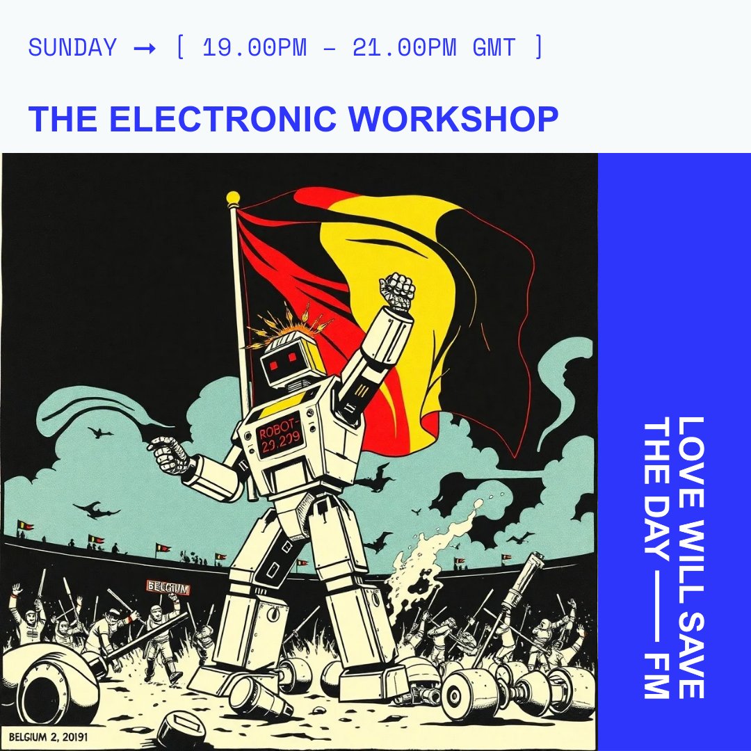 So tonight at 7pm GMT it is The Electronic Workshop xmas special... Tonight we go back to the age of the Belgian Boom Tune &amp; proto Hardcore jams. I got so giddy making this show because this was my era. The show includes an MC telling me off in front of 5000 people.  Don't miss!