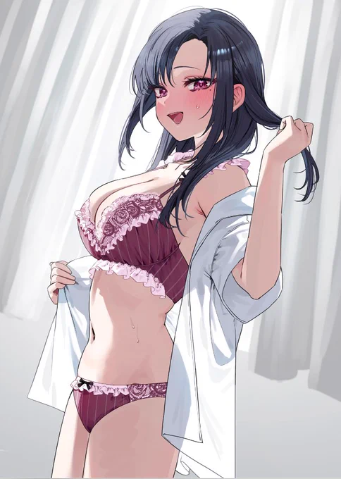 先輩の着替え中にバッタリ……#ふたごま------「双子まとめて『カノジョ』にしない?」4巻 好評発売中!<タペストリー付き限定版!>メロンブックス(こちらのイラスト!)ゲーマーズ(濡れ透け光莉イラスト)<通常>Amazon 