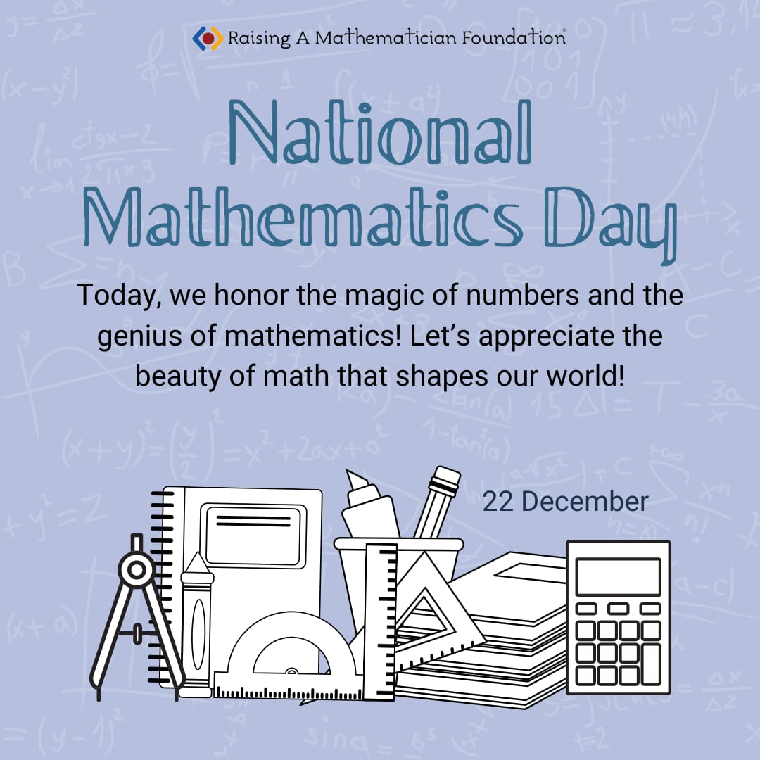 raisingamath's tweet image. Celebrate the beauty of numbers &amp;amp; the brilliance of mathematics this #NationalMathematicsDay! Let&apos;s honor the genius of Srinivasa Ramanujan and embrace the magic of math in our lives.

#MathIsLife #LoveForMath #MathMemes #Mathematics #MathTeacher #MathMagic
#math #mathematicsday