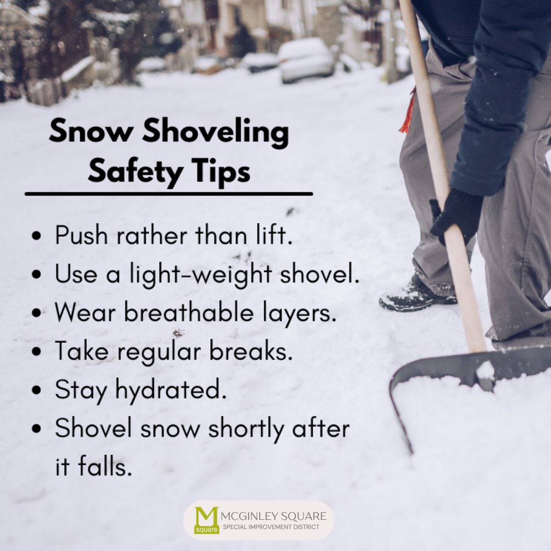 Stay safe while shoveling snow this winter! ❄️ Protect your back, dress warmly, and take breaks. Clear smarter, not harder. Let’s tackle the snow safely together!