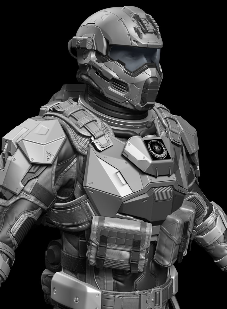Halo inspired #Starfield spacesuit I'm working on