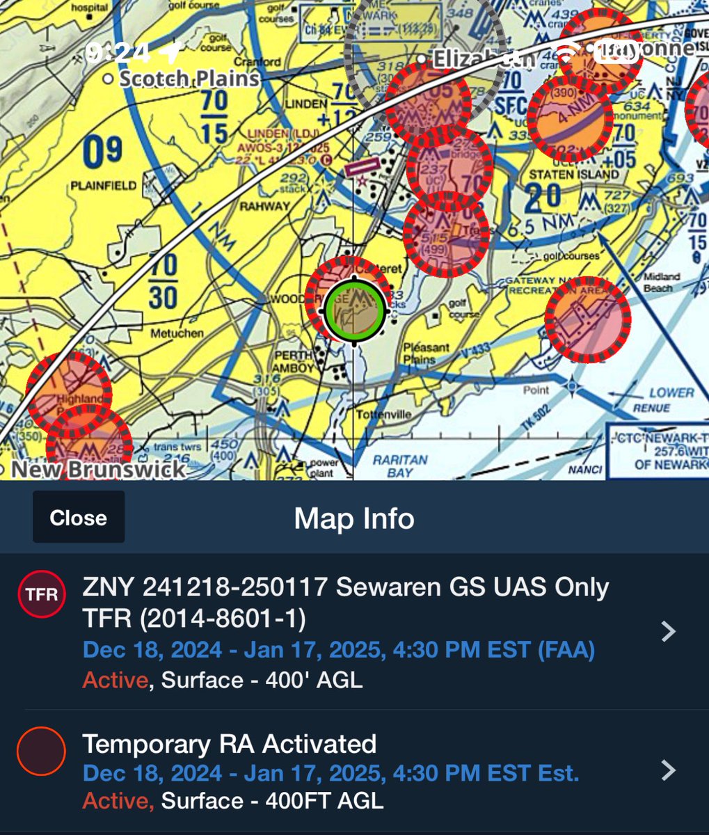 MorrisAntebi's tweet photo. Can someone explain why there are TFR s over utility substations and water supplies around New York and New Jersey? @elonmusk https://t.co/CEVbaiCZES