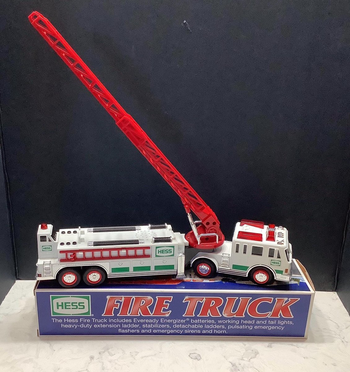 Hess Truck ~ 2000 ~ Hess Fire Truck ~ Hook and Ladder Truck, ToyTruck ~ Original Box, Working Lights and Sirens. #Hess #vintagetrucks #etsyvintageshop #sale #smallbusiness #shop bmktreasures.etsy.com/listing/184715…
