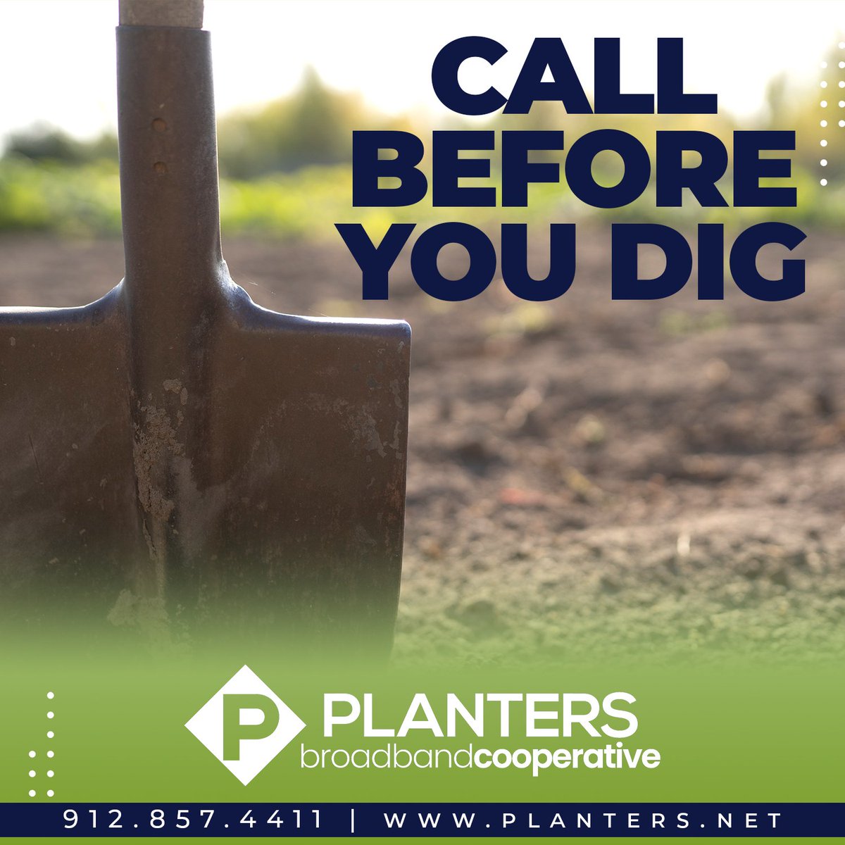 planterstelco's tweet photo. Reach out to 811 a few business days before you dig to have underground utilities marked with paint or flags. This prevents accidental damage to buried lines. 

Striking a utility line can disrupt service, incur costly repairs, or even cause injury. Always wait for confirmat ... https://t.co/RQHEBjinB2