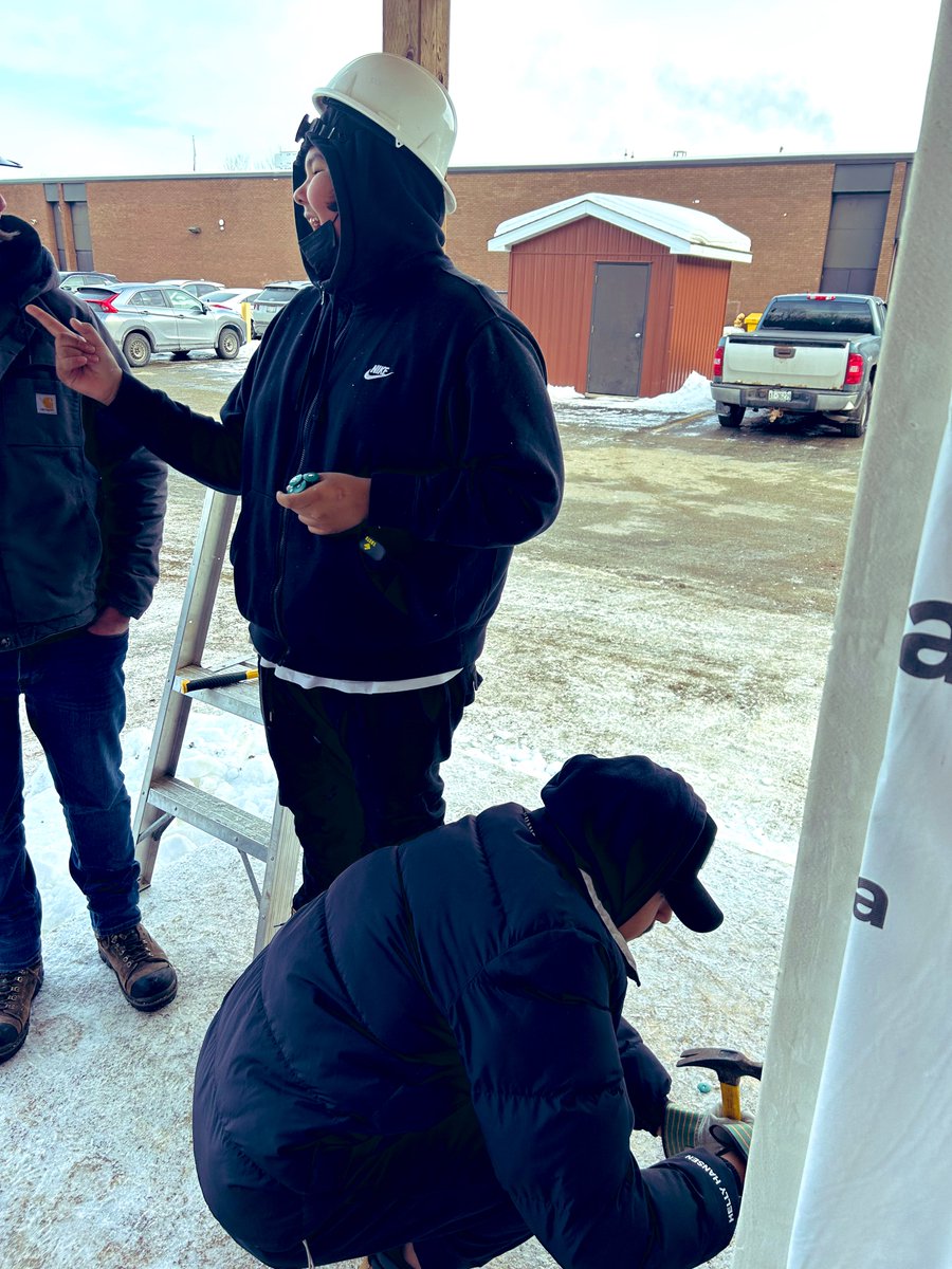 LisaMactbay's tweet photo. Building More Than Houses!
Our students spent the last day before the holidays working together on the house-building project—showing teamwork, creativity, and community spirit. What an amazing way to wrap up the year #IndigenousSkilledTradesTrainingProgram #RedRock #Teamwork https://t.co/VkoKnHNOi0