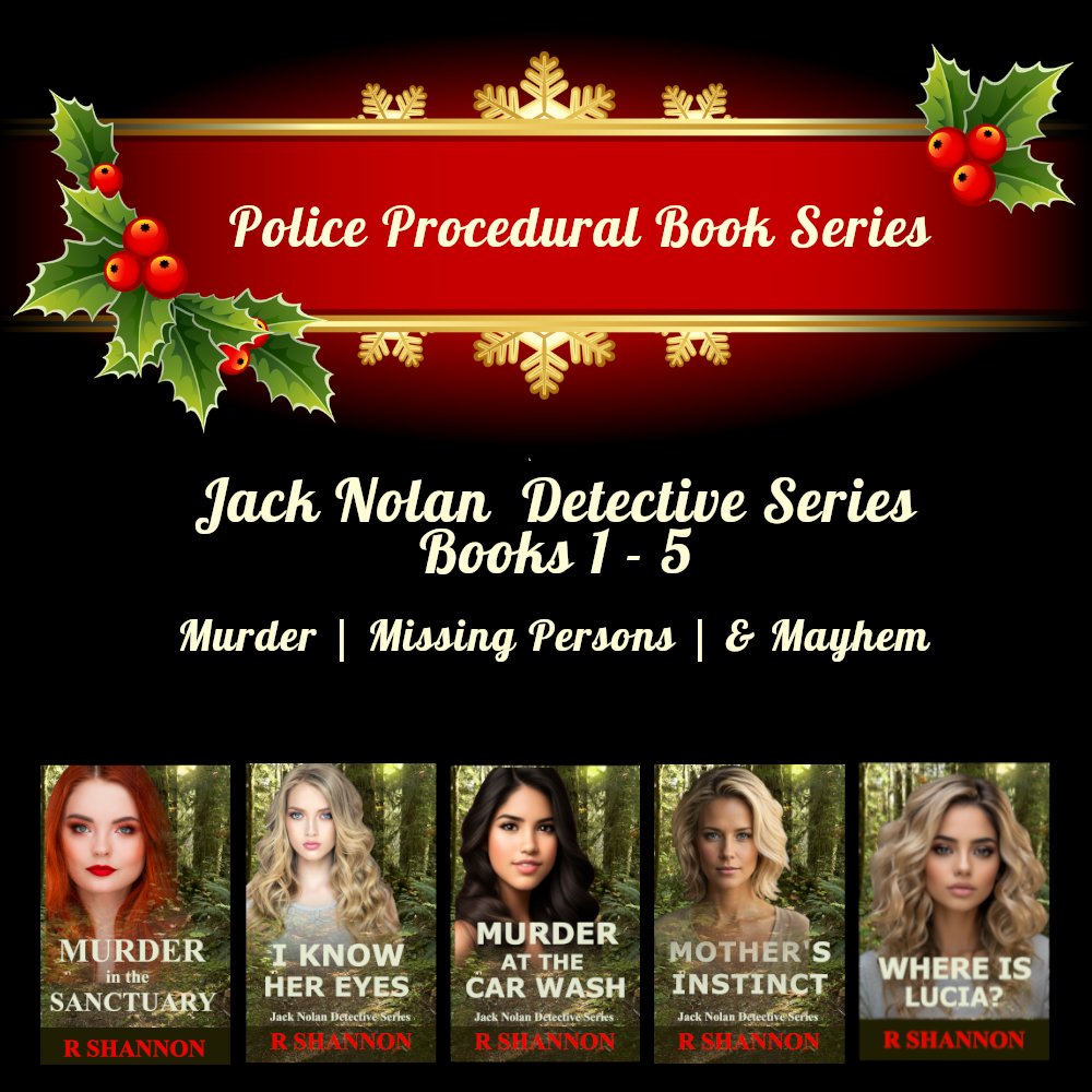 RShannonAuthor's tweet photo. 🚨🎁🎀 POLICE PROCEDURE BOOK SERIES 🎀🎁 🚨
Jack Nolan Detective Series - Books 1 - 5
Ride alone with Jack & Fiona as they solve their cases . . . and figure out what's going on between them.
https://t.co/CpBIA5Atw6
#policeprocedures, #murdermysteries, #crimenovels, #mysteryromance,