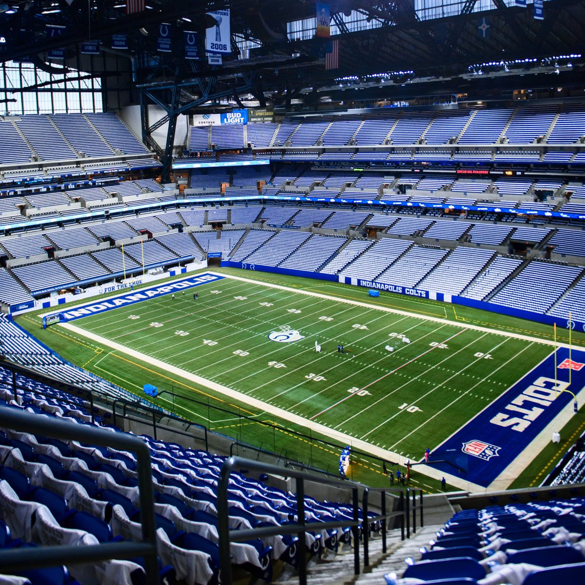 Colts's tweet photo. Winter White Out in Lucas Oil. https://t.co/Pyai1UTlwN