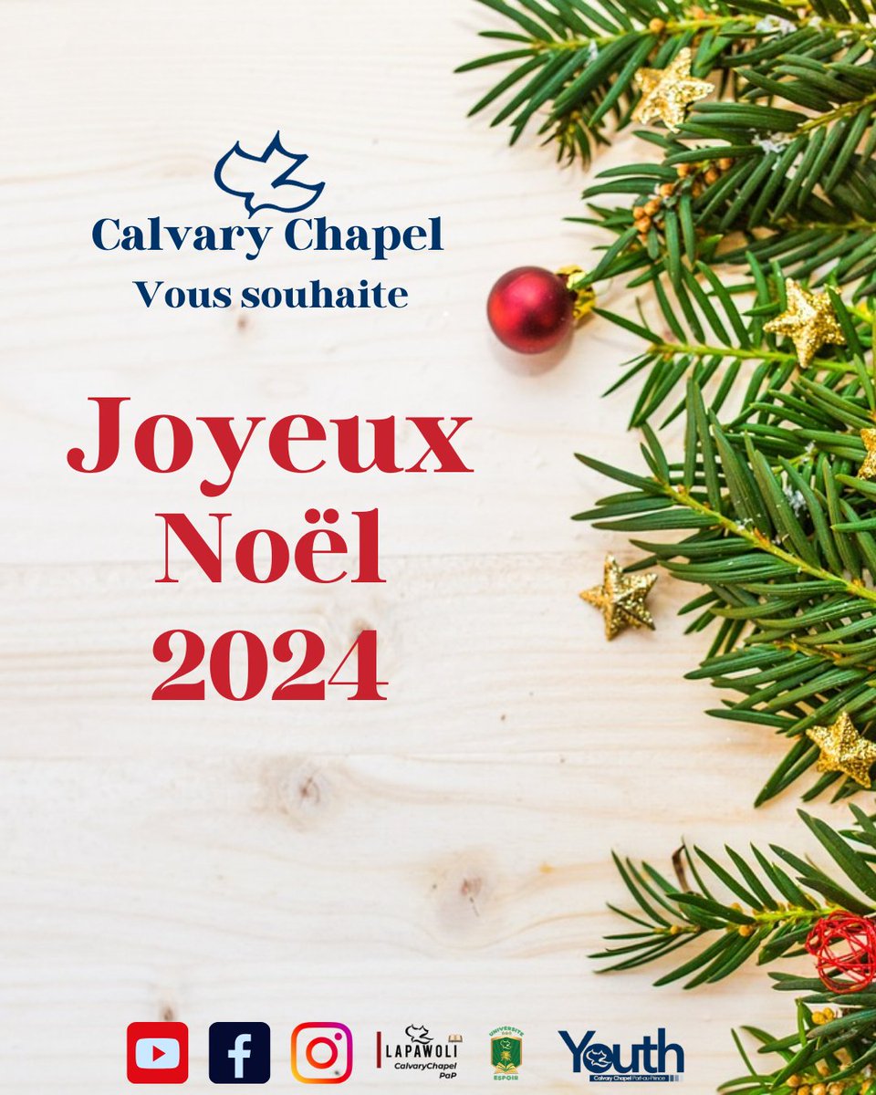 calvarypap's tweet photo. Calvary Chapel Port-au-Prince vous souhaite un Joyeux Noël!
#ccpap #calvarypap https://t.co/T98LgRfb78