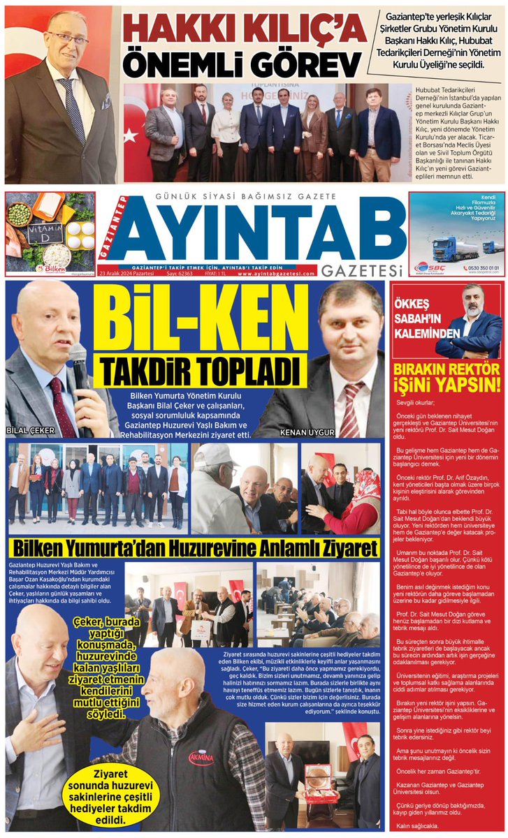 Ökkeş SABAH (@ayintabgazetesi) on Twitter photo 