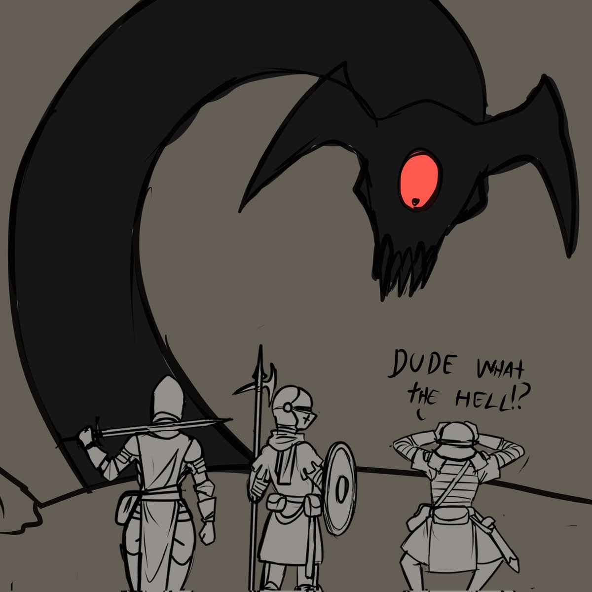 Releasing this one sketch of a boss fight