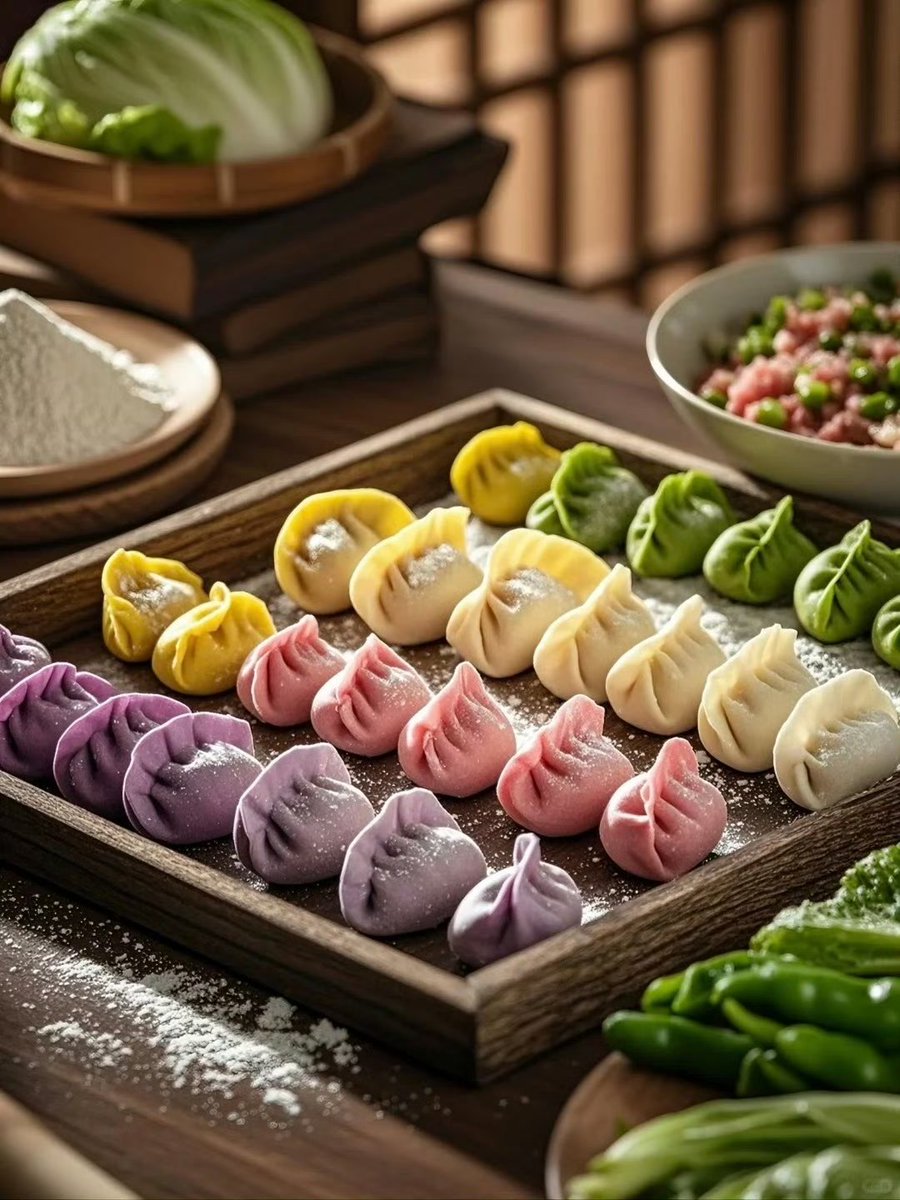 冬至，特有的氛围就是来一碗热腾腾的饺子啊
#冬至##冬至吃饺子#