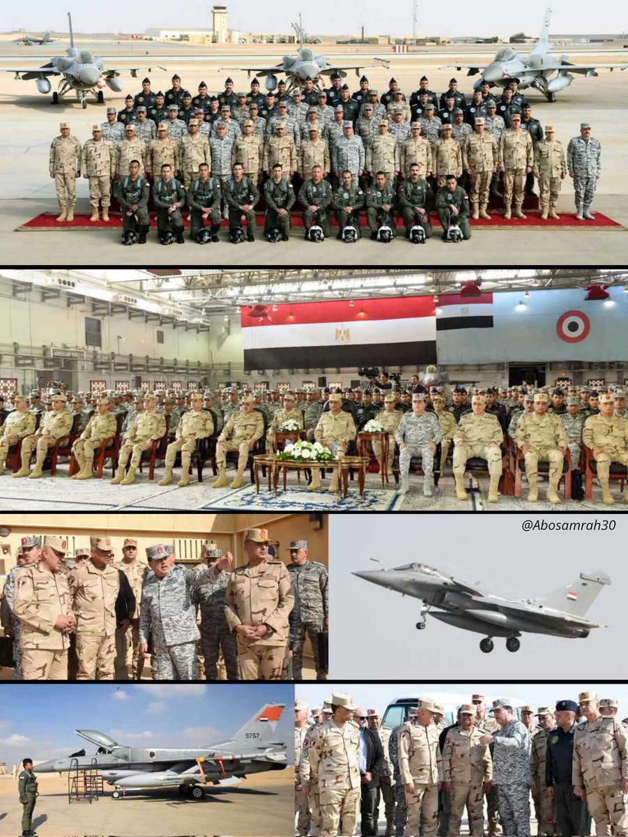 Abosamrah00's tweet photo. حُماة سماء مصر جاهزين لأي مهام 🇪🇬
الفريق أول / عبدالمجيد صقر القائد العام للقوات المسلحة وزير الدفاع والإنتاج الحربى اثناء تفقد إحدى القواعد الجوية اليوم : القوات الجوية هى مفتاح النصر فى جميع المعارك ورجالها هم حماة سماء مصر ، والعامل الحاكم فى أى معركة هو الفرد المقاتل الذى يمتلك قدرات قتالية عالية تمكنه من تنفيذ كافة المهام تحت مختلف الظروف