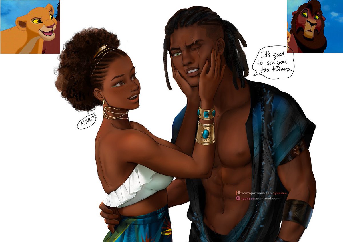 jyundeeARTs's tweet image. The Lion King as human 🦁