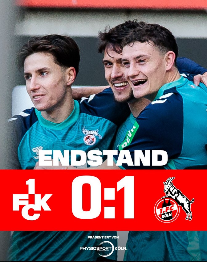 Le FC KÖLN va gagner à Kaiserslautern (1-0), devient leader pour la 1ère fois de la saison et est Champion d'automne en 2. Bundesliga 👏
#FCKKOE #effzeh