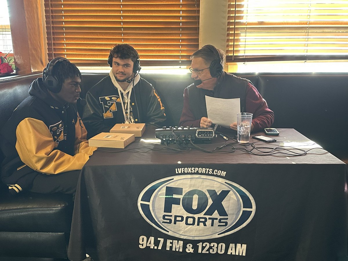 Fox Sports Radio 94.7FM & 1230AM (@lvfoxsports) on Twitter photo Keith is now joined by Aaron Beete & Hunter Sporka of <a href="/fhssportsBASD/">Freedom High School Athletics</a> football! Keith is now joined by Aaron Beete & Hunter Sporka of <a href="/fhssportsBASD/">Freedom High School Athletics</a> football!
