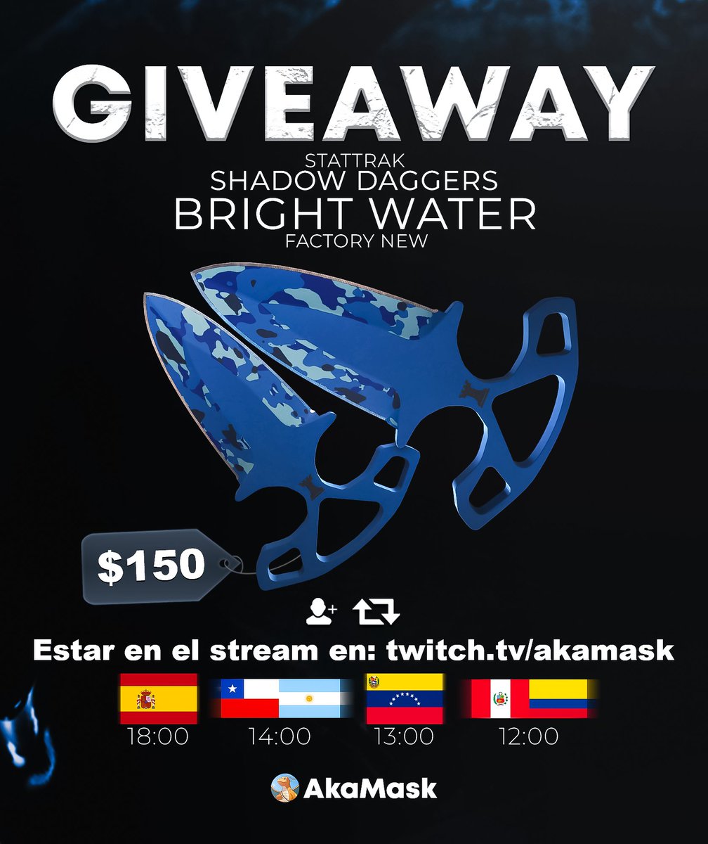 🎁ULTIMO DOBINGO 2024

💰+$150

Requisitos:
✅Follow &amp; RT
✅Estar en el stream hoy tv / akamask

GL❤️