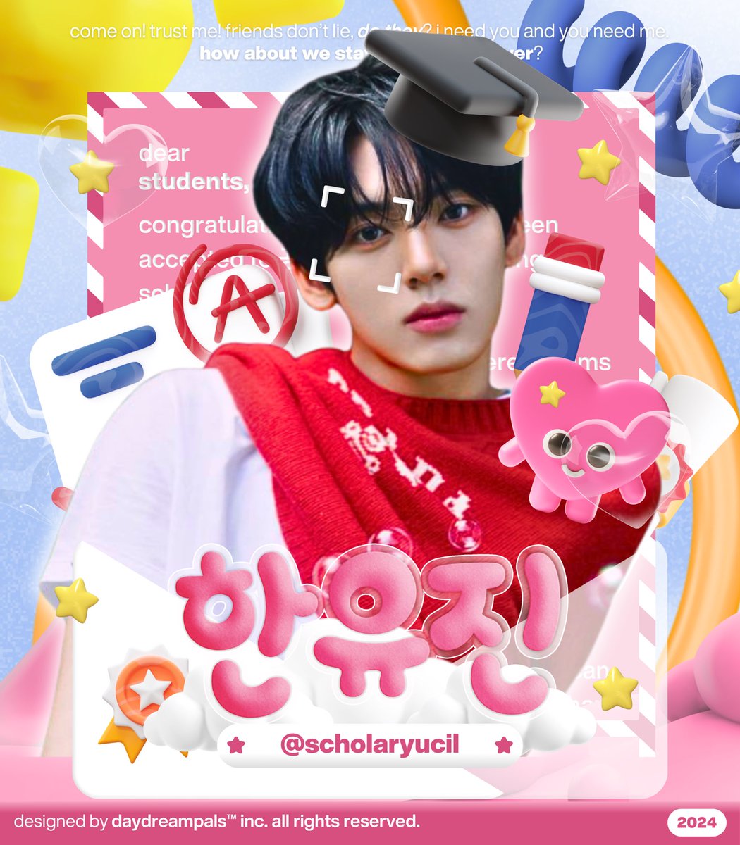 scholaryucil's tweet photo. 땡땡 울리다!
𝗰𝗹𝗮𝘀𝘀𝗲𝘀 𝗮𝗿𝗲 𝗼𝘃𝗲𝗿. 𖠋
just because i grow up, doesn’t mean i lose my capacity for imagination. at 공상 고등학교 i, as Yucil Hadid, found a space to ignite my imagination and to thoughts less explicable by language, unhooked from reality. https://t.co/mi3qVYd2Bw