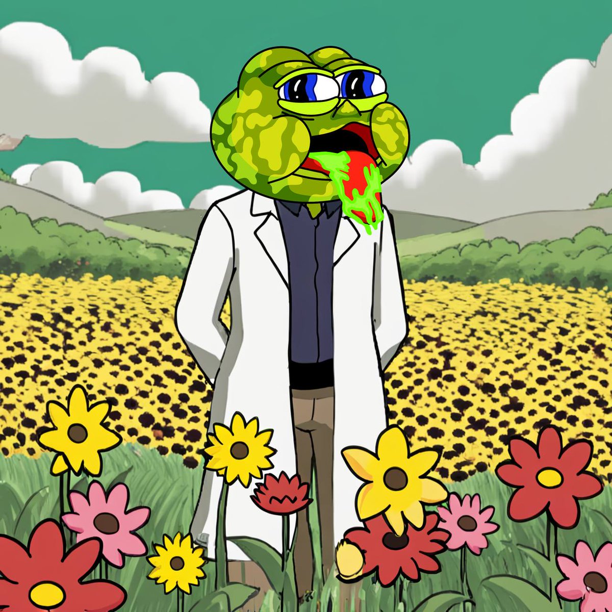 Onlyethanape's tweet photo. @DreadBong0 The Acid Toad Army is on the march! Join the movement and experience the ultimate rush of the Toad! #AcidToad #LickTheToad @AcidToadArmy https://t.co/bAXLK6R9LU