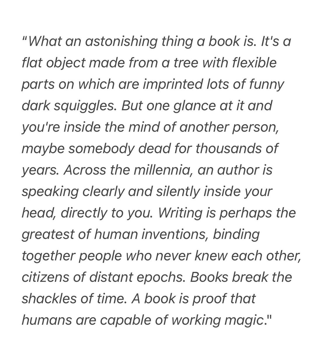 FoundersPodcast's tweet photo. Carl Sagan on the magic of reading: https://t.co/z7t3LnYZHO