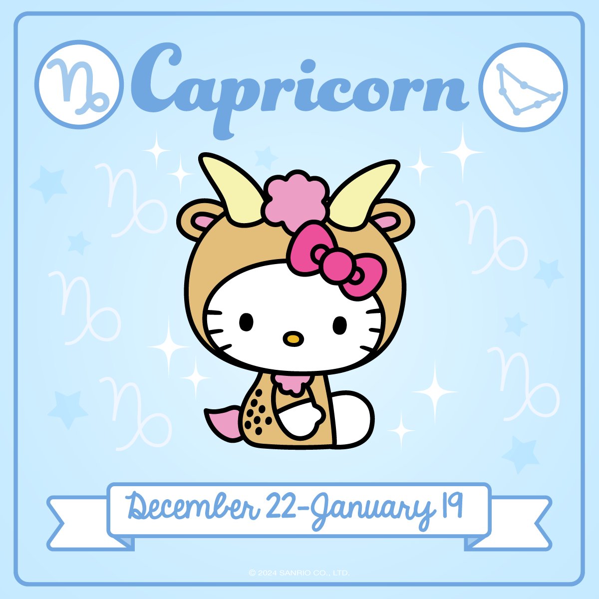 hellokitty's tweet photo. Hello #Capricorn season ♑️ What do you adore most about your Capricorn bestie? Tag them! 💕 https://t.co/0GYoax6S1S