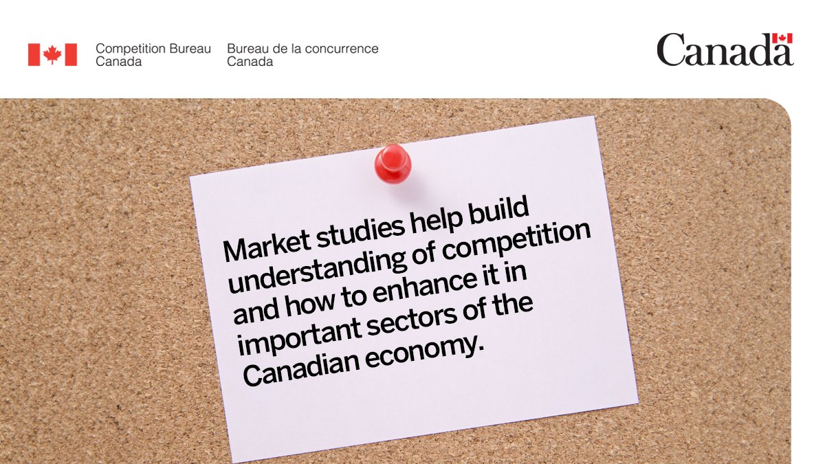 CompBureau's tweet image. Last call! 📣 

Tomorrow is the last day to submit your feedback on our newly updated Market Studies Information Bulletin. 

Learn more about this consultation &amp;amp; how to participate here: canada.ca/en/competition… 

#Transparency #PublicConsultation