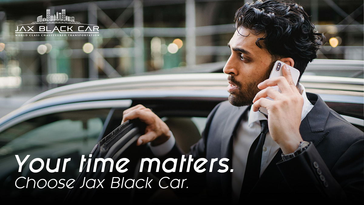 JAXBLACKCAR's tweet photo. Reclaim your most valuable asset – your time. ⏳ 
With Jax Black Car, you can transform your commute into productive hours or moments of peaceful relaxation.  
Let our professional chauffeurs handle the road while you focus on what truly matters. 
#jaxblackcar #chauffeuredevents https://t.co/pYGc4HgerY