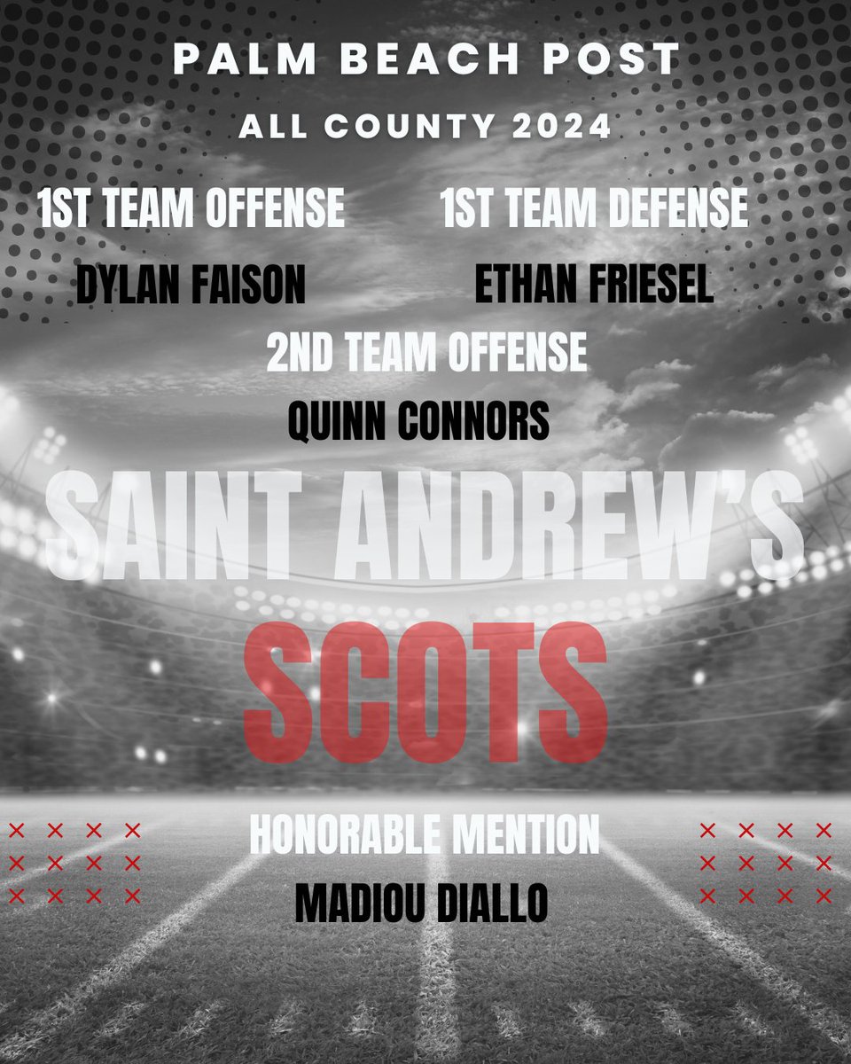 CoachRobertson2's tweet photo. GO SCOTS!  2024 ALL COUNTY PALM BEACH POST @dylan_faison7 @ethanfriesel27 @quinn_connors2 @mdiallo53 https://t.co/GbR6E0SqGH