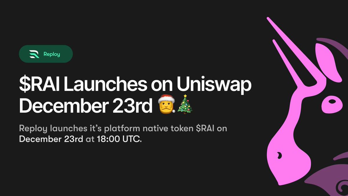 <a href="/MonstersCoins/">The Crypto Monster 🍪🍪</a> We're growing! 📈

The countdown is on! December 23rd is just around the corner, and $RAI is set to revolutionize blockchain development. Are you ready to be part of this groundbreaking launch? Stay tuned for more updates! 💥🤩

reploy.ai