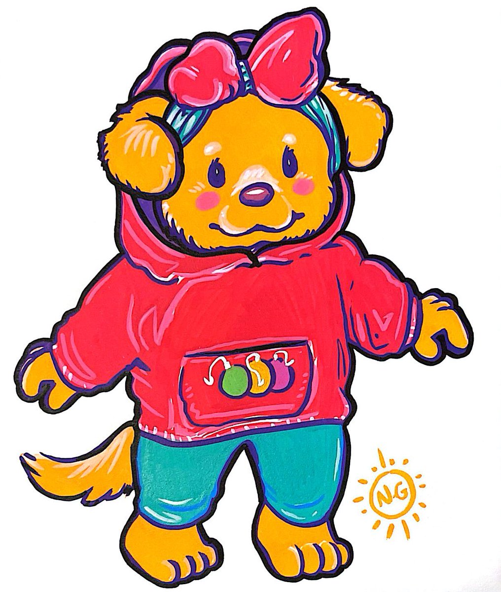 SunnyFunPuppy's tweet photo. Drew Sunny with acrylic markers!! https://t.co/6kPbXUh9rV